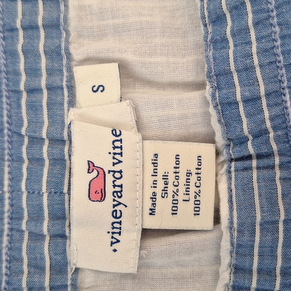 Vineyard Vines blue striped embroidered shorts, small - Picture 5 of 10